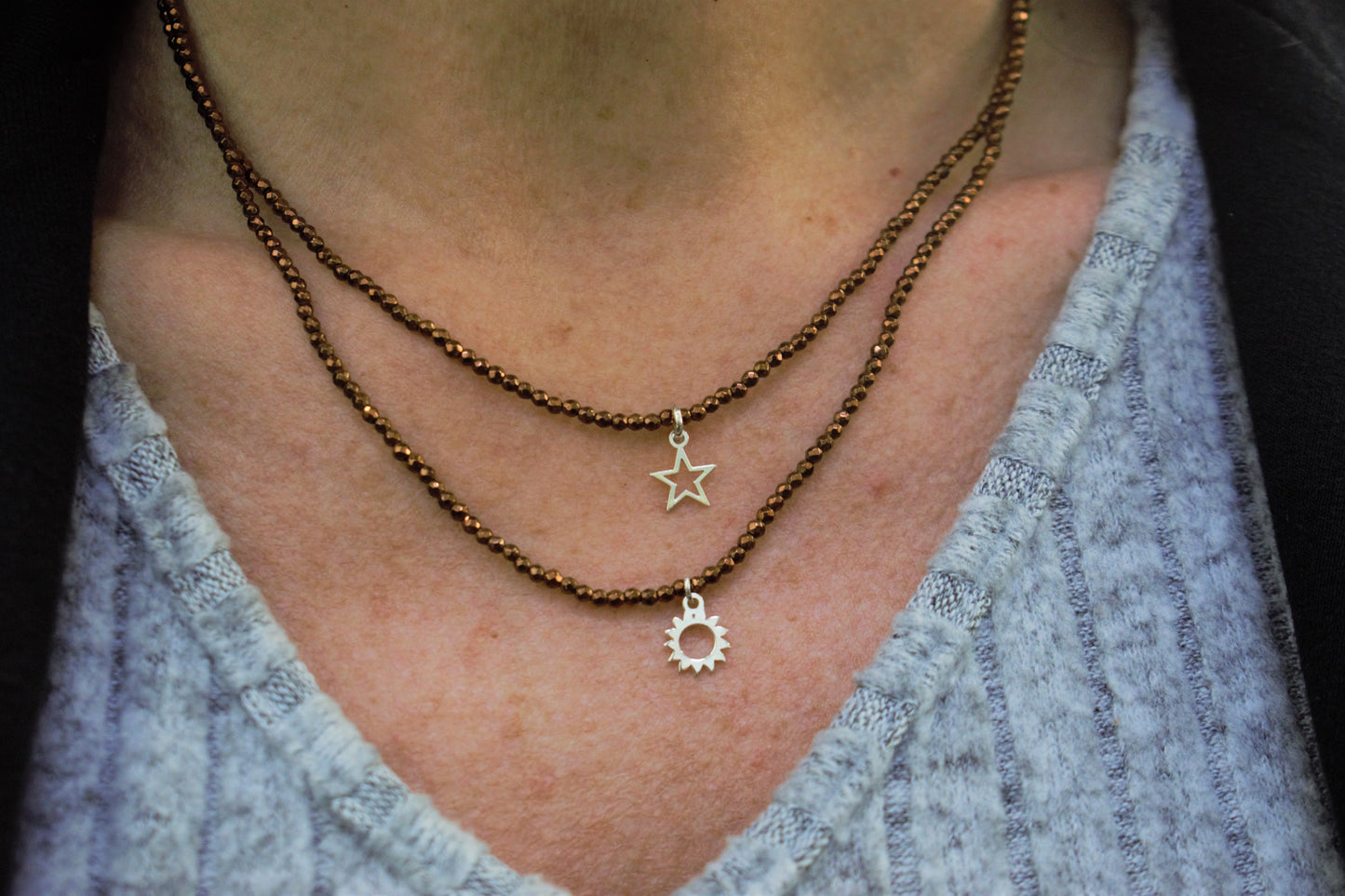 Filo d’Ematite con Ciondoli