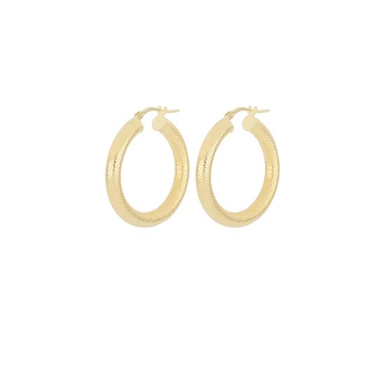 Orecchino cerchio trama a rete