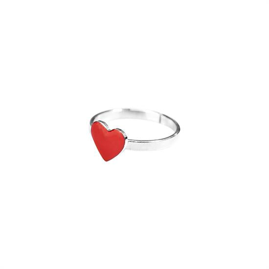 Anello cuore smaltato