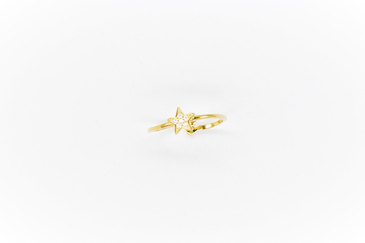 Anello stella zirconata