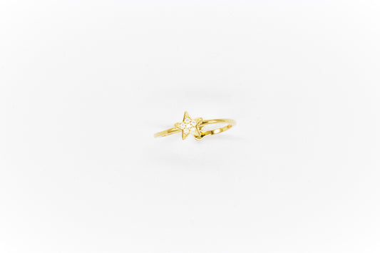 Anello stella zirconata