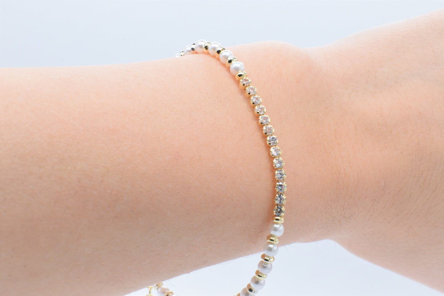 Bracciale Perline e Zirconi indossato
