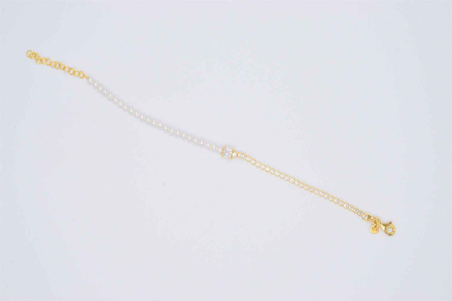 Bracciale Perline con Tennis