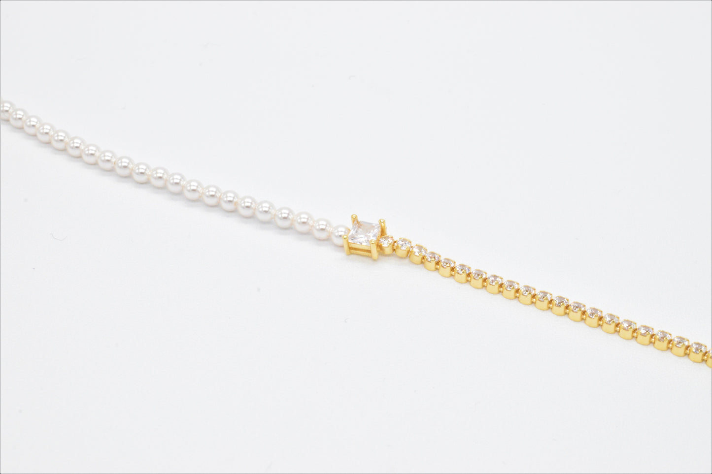 Bracciale Perline con Tennis