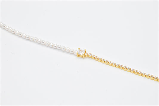 Bracciale Perline con Tennis