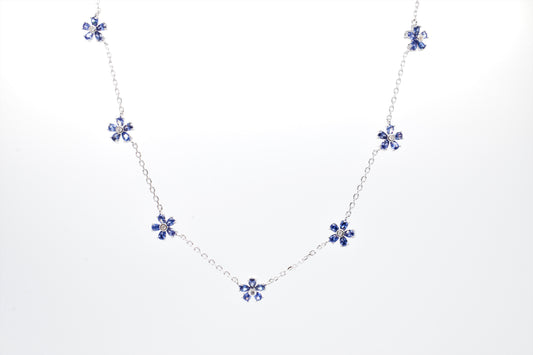 Collana fiorellini blu