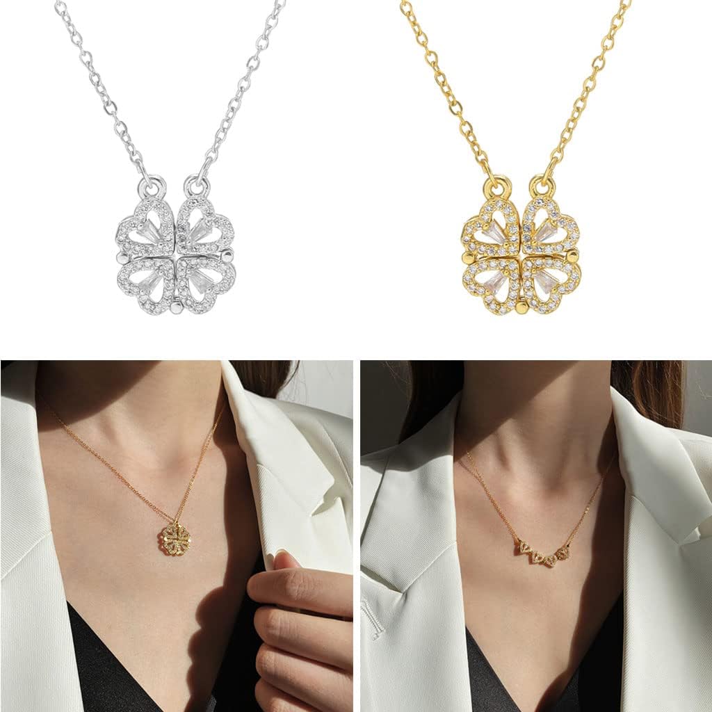 Collana reversibile Quadrifoglio / 4 Cuori