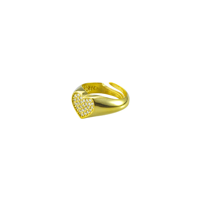 Anello mignolo sigillo cuore