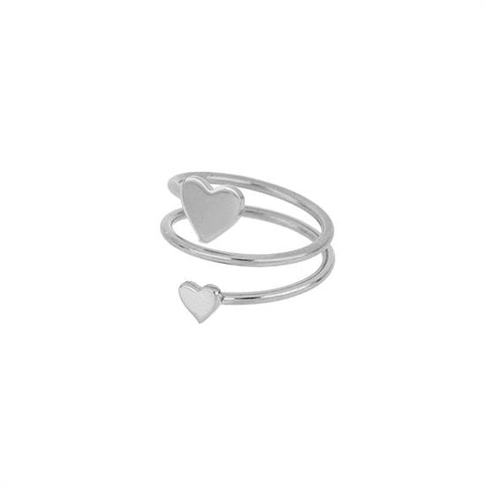 Anello contrariè doppio cuore