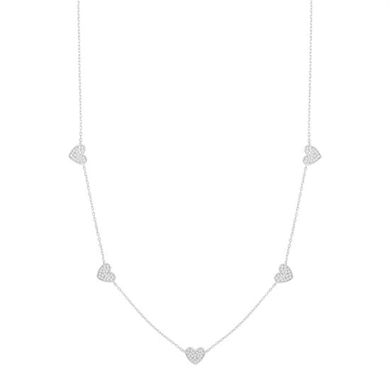 Collana cinque cuori