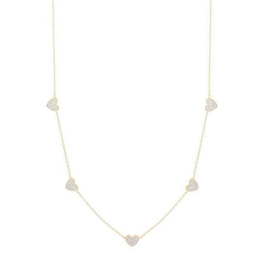 Collana cinque cuori