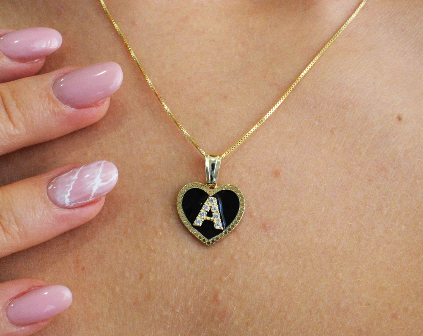 Collana Cuoricino con iniziale