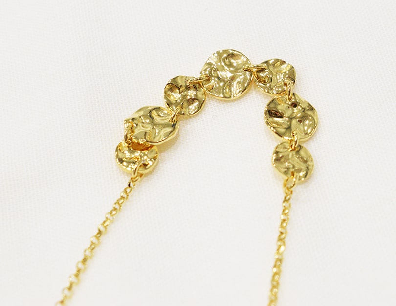 Collana Golden con cerchietti in argento 925 placcati oro.
