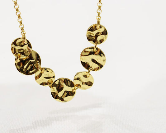 Collana Golden con cerchietti in argento 925 placcati oro.