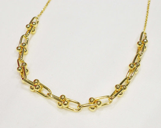 collana nodini argento dorata