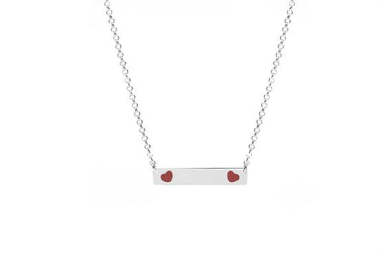 Collana targhetta cuori