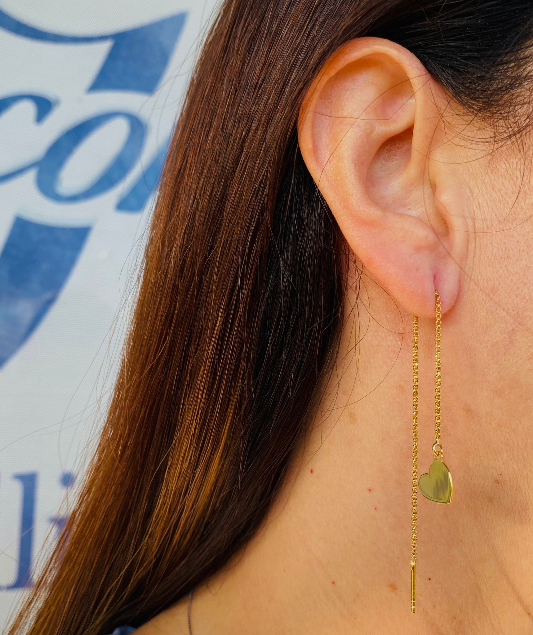 Orecchino pendente con cuore
